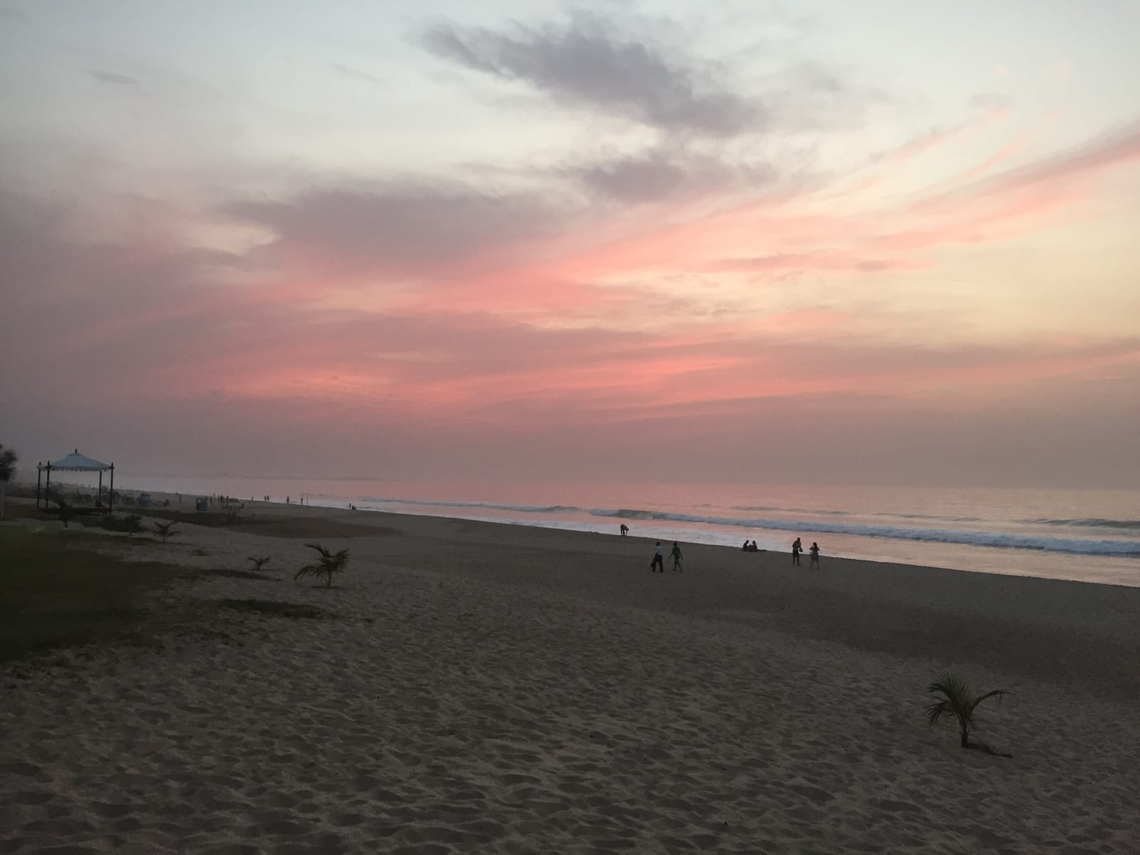 Sunset over the Atlantic on the Gambian coast